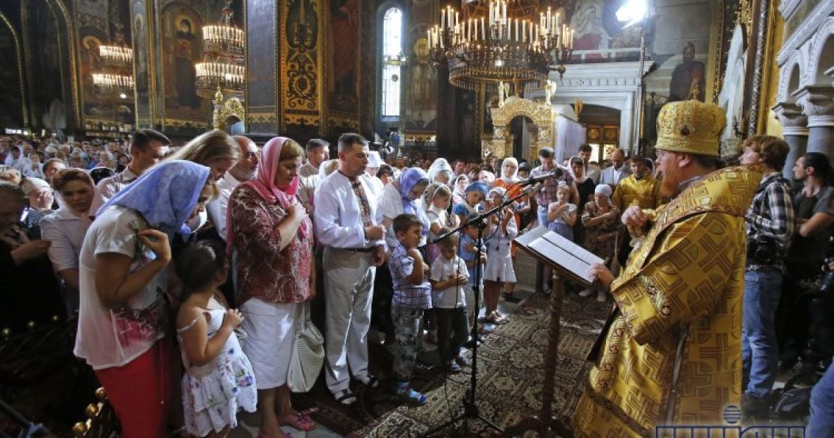 У Володимирському соборі відбулася літургія на чолі з Філаретом / © УНІАН