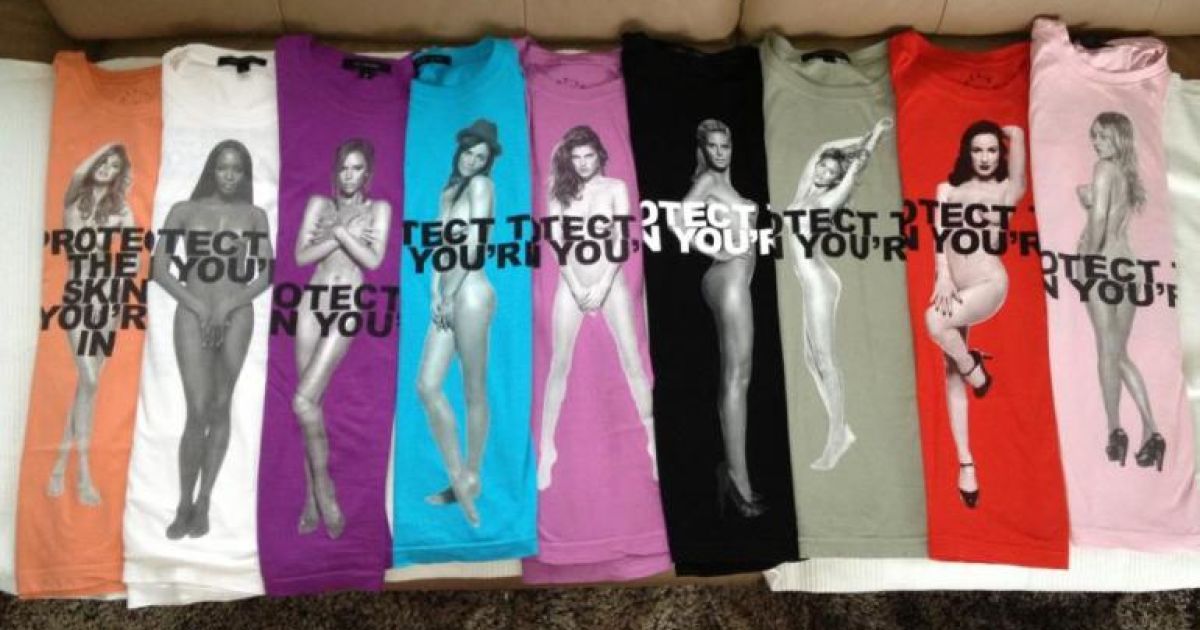 Зірки протягом років роздягаються для Protect the Skin You're In