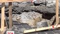 Во Львове посреди белого дня провалился коллектор