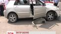 В Днепропетровске, гости со свадьбы своевольничали посреди города.