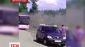 В Донецке на ходу загорелся автобус