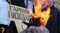 Опозиція спалила сніговика схожого на Попова