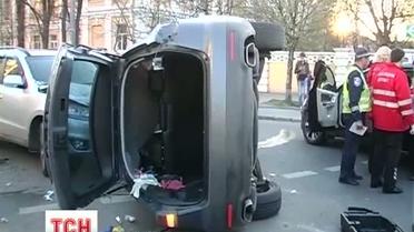 В центре Киева произошла кровавое ДТП со спецэффектами