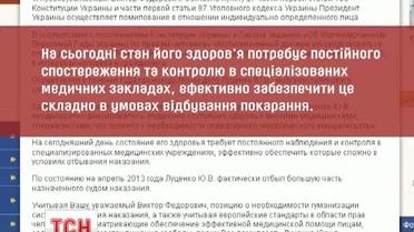 Лутковская просит у Януковича отпустить Луценко на свободу