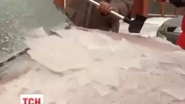 Ледяной дождь атаковал несколько областей