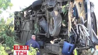 В Запорожье перевернулся автобус