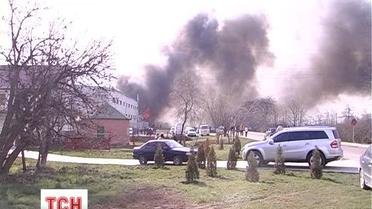 В Одесской области загорелся склад сантехники