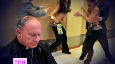 Активистки FEMEN атаковали главу Католической церкви Бельгии