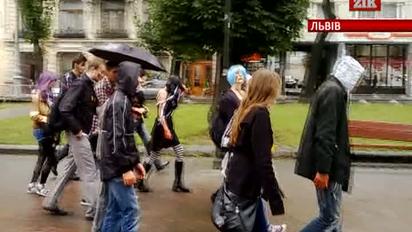 У Львові пройшов флеш-моб "Зомбі апокаліпсис"