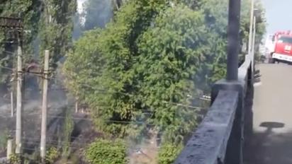 Через спеку в Києві спалахнула трава