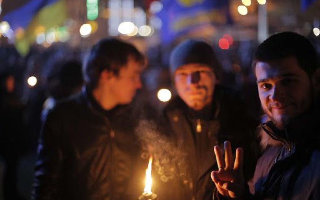 "Свобода" відзначила день народження Бандери факельною ходою / © Прес-служба ВО Свобода