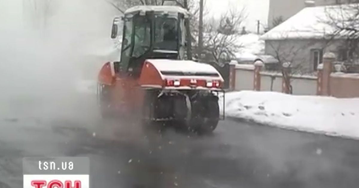 Асфальт на Донеччині кладуть у 15-градусний мороз