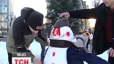 В Виннице устроили масштабный парад снеговиков