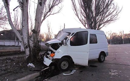 У Маріуполі Ford вилетів з обмерзлої дороги в дерево і убив дівчину (відео)