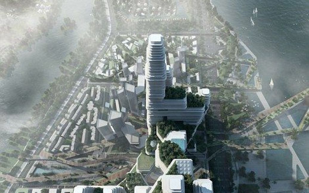 Супер-город в Шэньчжэне будет включать в себя несколько соединенных между собой небоскребов. / © dailymail.co.uk