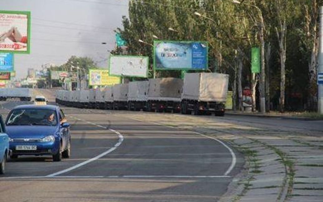 Российская "гуманитарка" вошла в украинский город / © twitter.com/LUGANSK_TODAY