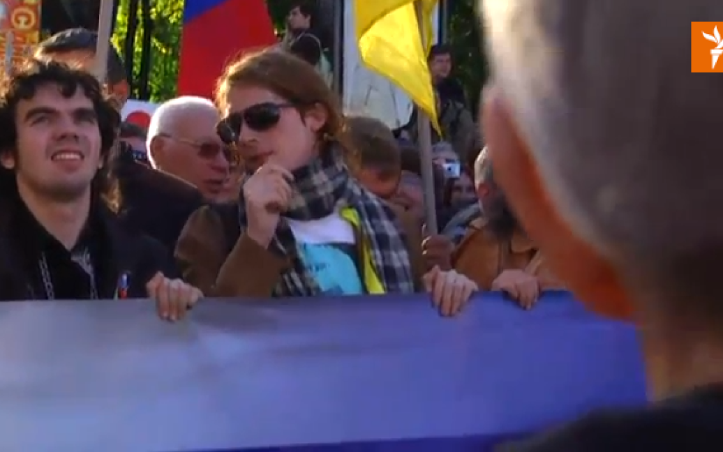 Люди говорят, что они против агрессивной политики их президента Владимира Путина / © Скриншот видео