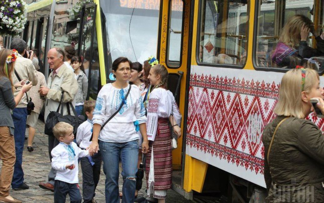 Парад трамваев в Львове. / © УНІАН