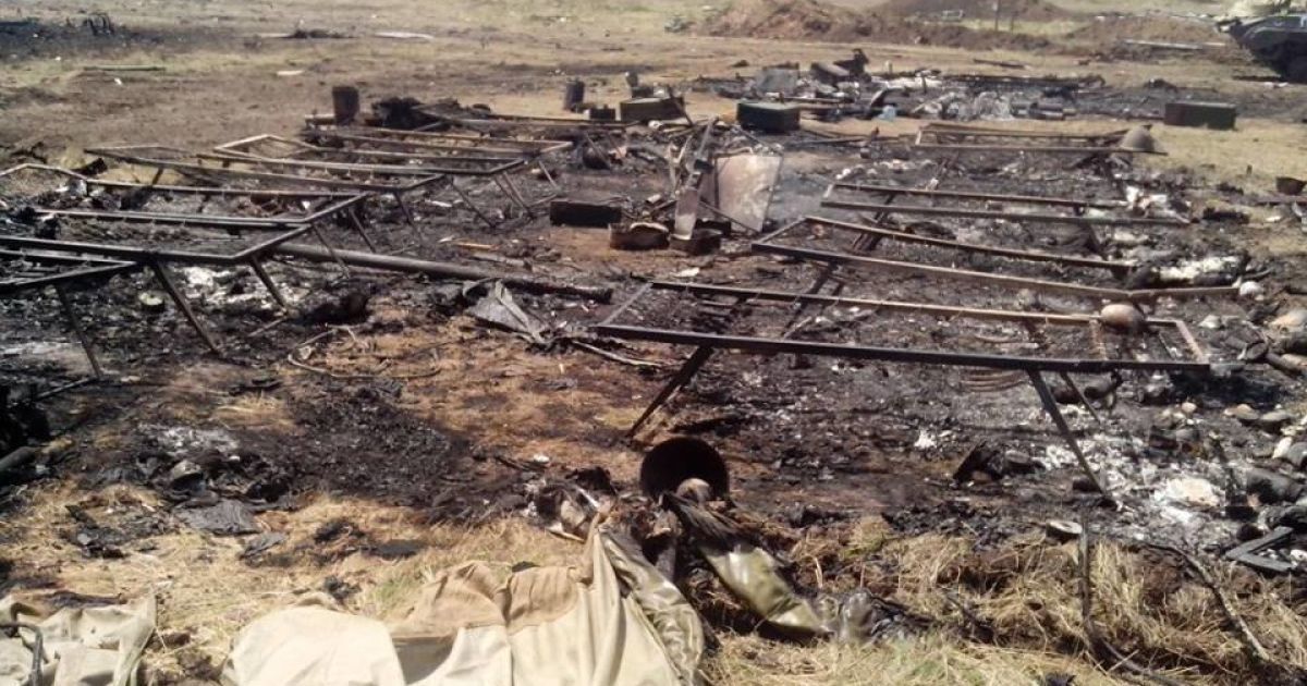 Опубліковані фото з місця табору військових біля Зеленопілля