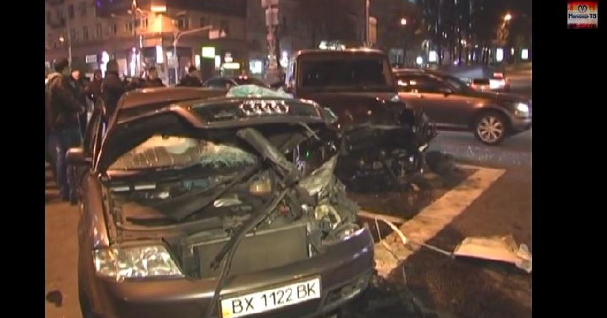 У центрі столиці зіткнулися чотири авто
