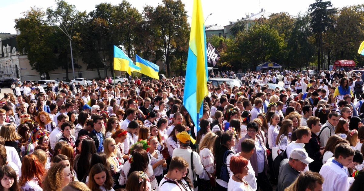 Мегамарш у вишиванках у Києві / © gazeta.ua