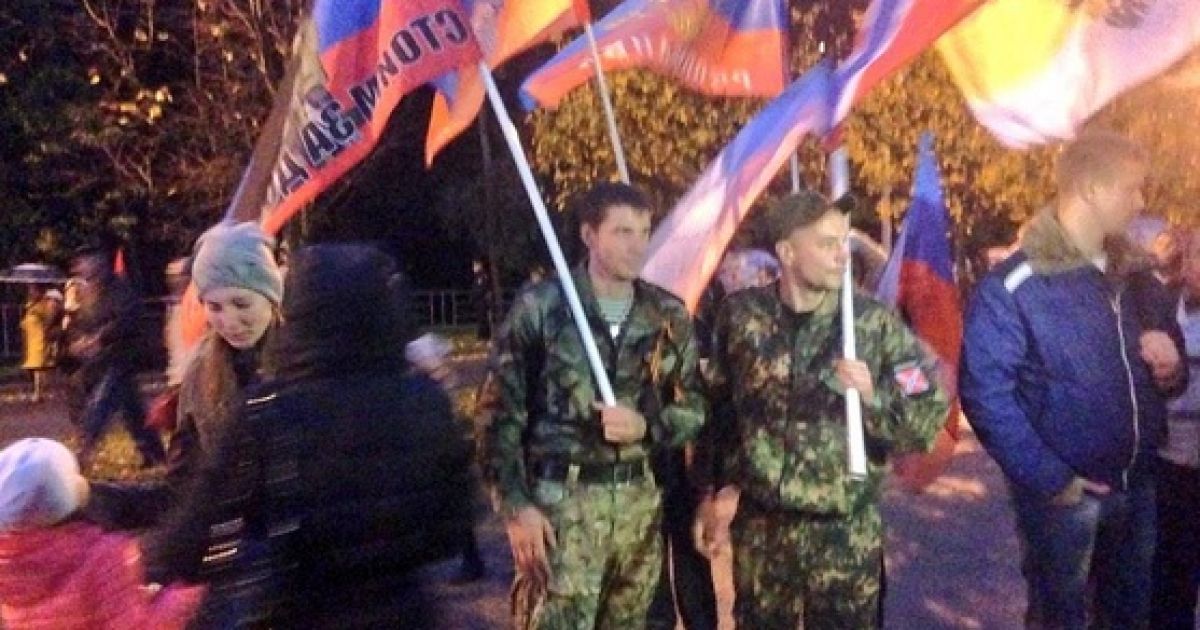 В "акції скорботи" взяли участь бойовики, що воюють на Донбасі.