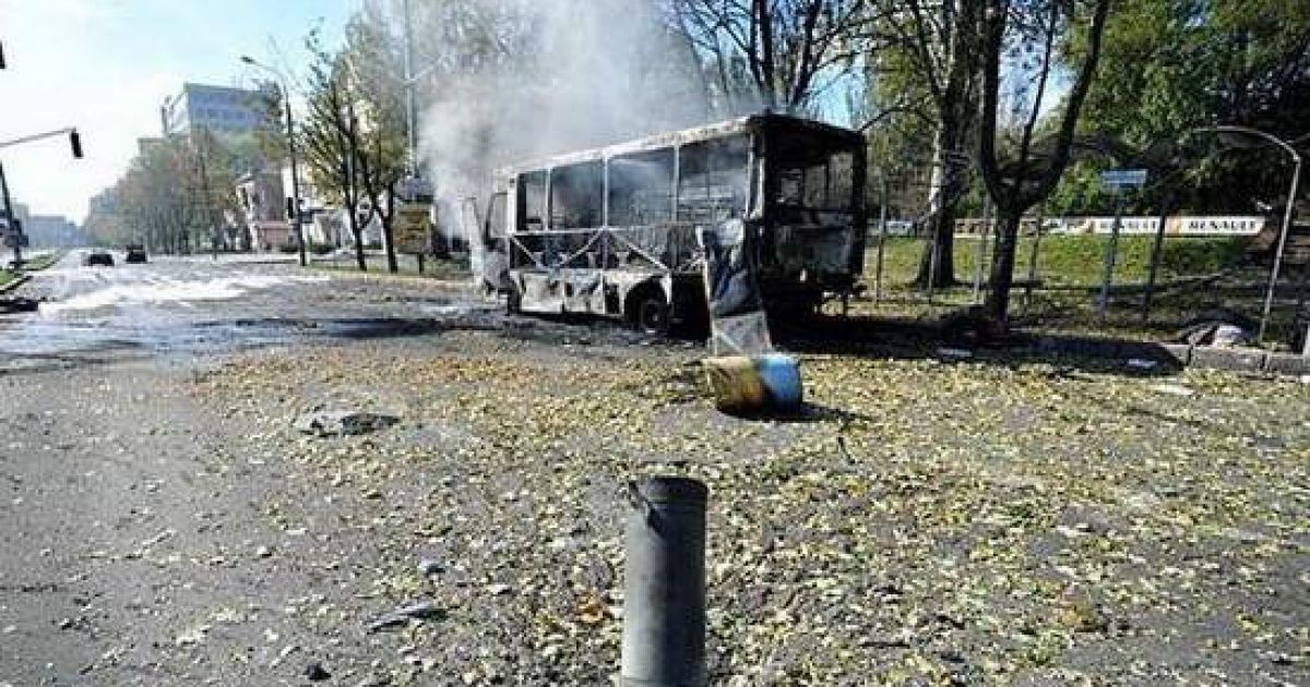 В этом автобусе погибли шесть жителей Донецка