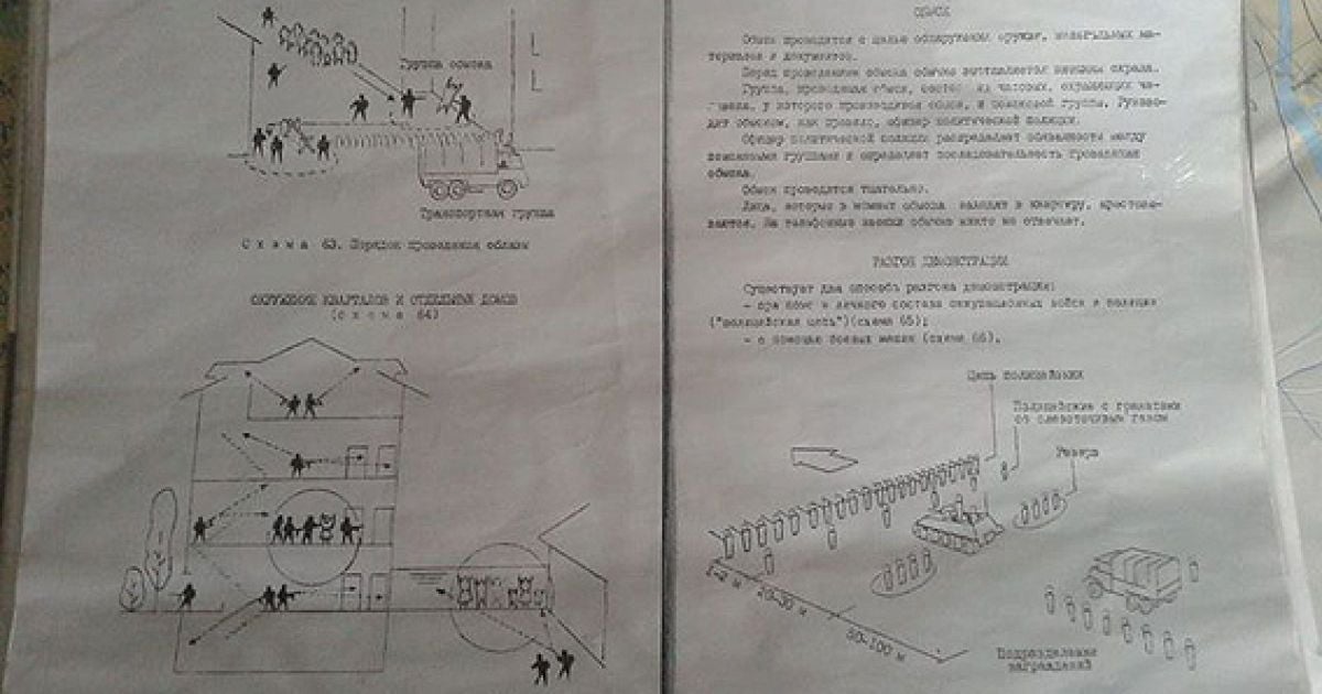 Террористы оставили после себя тактические схемы поражения