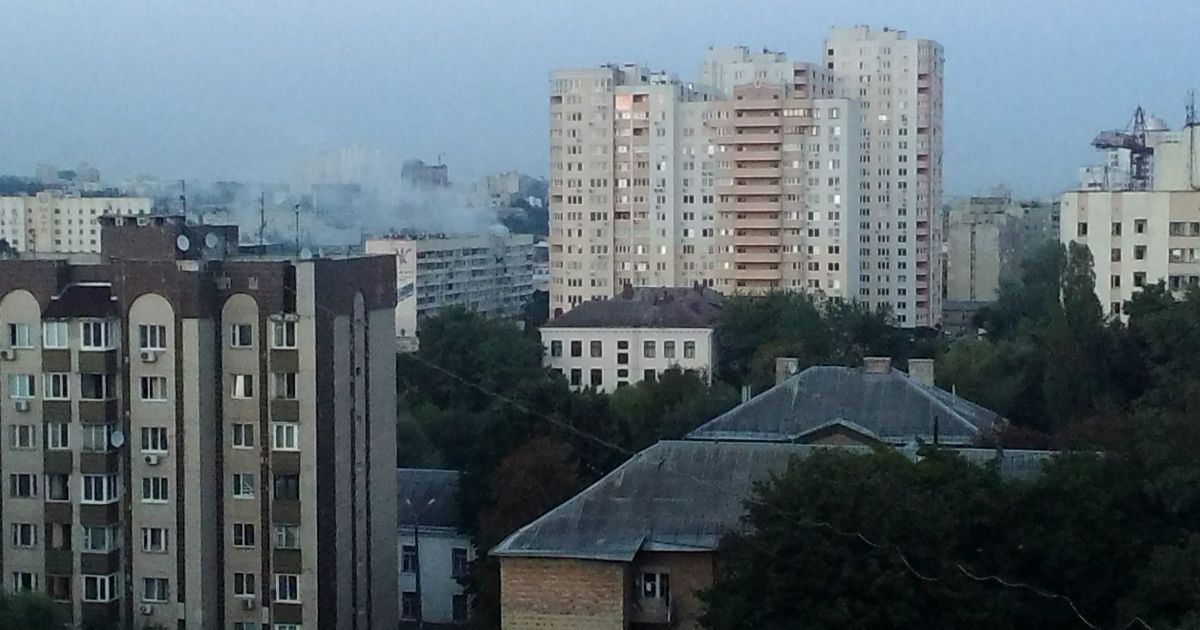 У Києві загорівся МАУП / © ТСН.ua