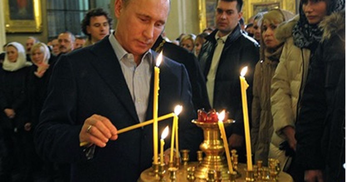 Путін часто буває у храмі на Воробйових горах