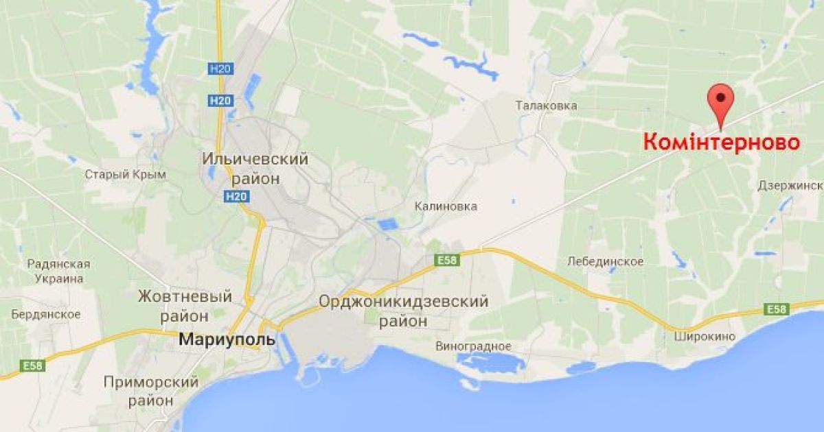 Жовтневый район мариуполь карта