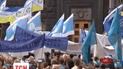 Профсоюзы пришли под правительство с митингом