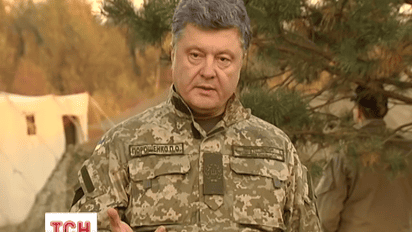 Петр Порошенко посетил учебный полигон сухопутных войск на Житомирщине