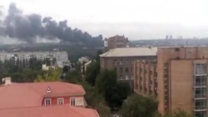 В Донецке масштабный пожар