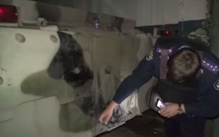 Активисты показали видео с найденным в Харькове БТРом