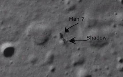 На поверхности Луны обнаружили силуэт пришельца-гуманоида