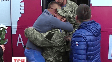 В Житомире сегодня встречали киборгов