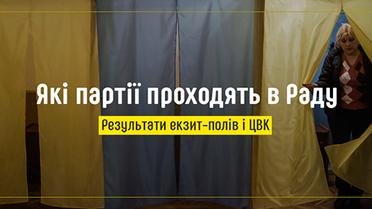 Які партії проходять у Раду. Результати екзит-полів