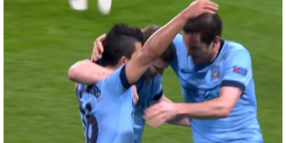 Манчестер Сити - Бавария - 1:0. Видео гола Агуэро