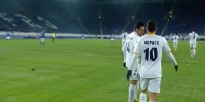 Днепр - Металлург Донецк - 0:1. Видео гола Мораеса