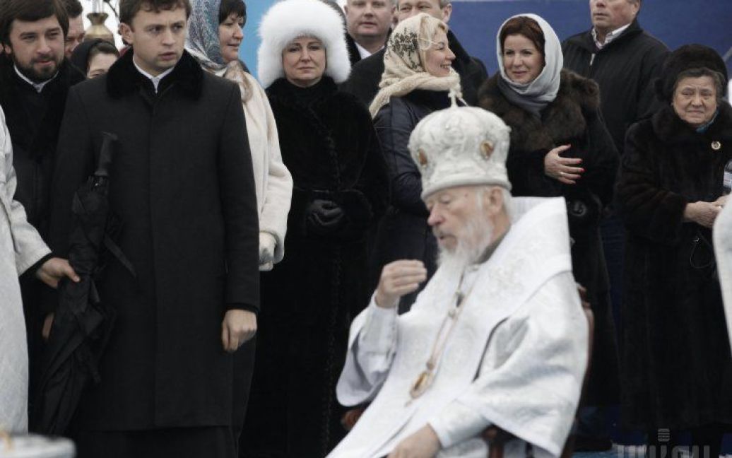 Митрополит Владимир во время Крещения на Днепре в Киеве, 19 января 2013 г. / © УНІАН