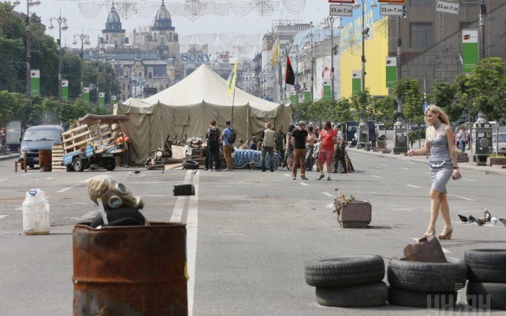 На Майдане убирают палатки / © УНІАН