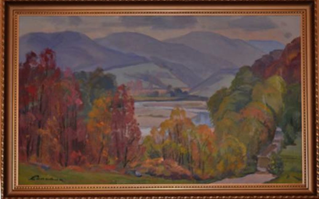 Сапатюк Михайло Михайлович. &laquo;Гірський пейзаж з рікою&raquo; / © mvs.gov.ua