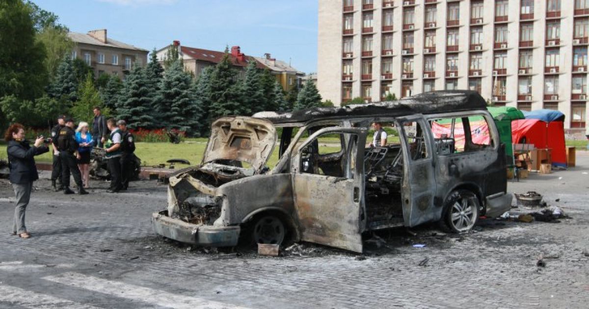 В центре Донецка слышно стрельбу