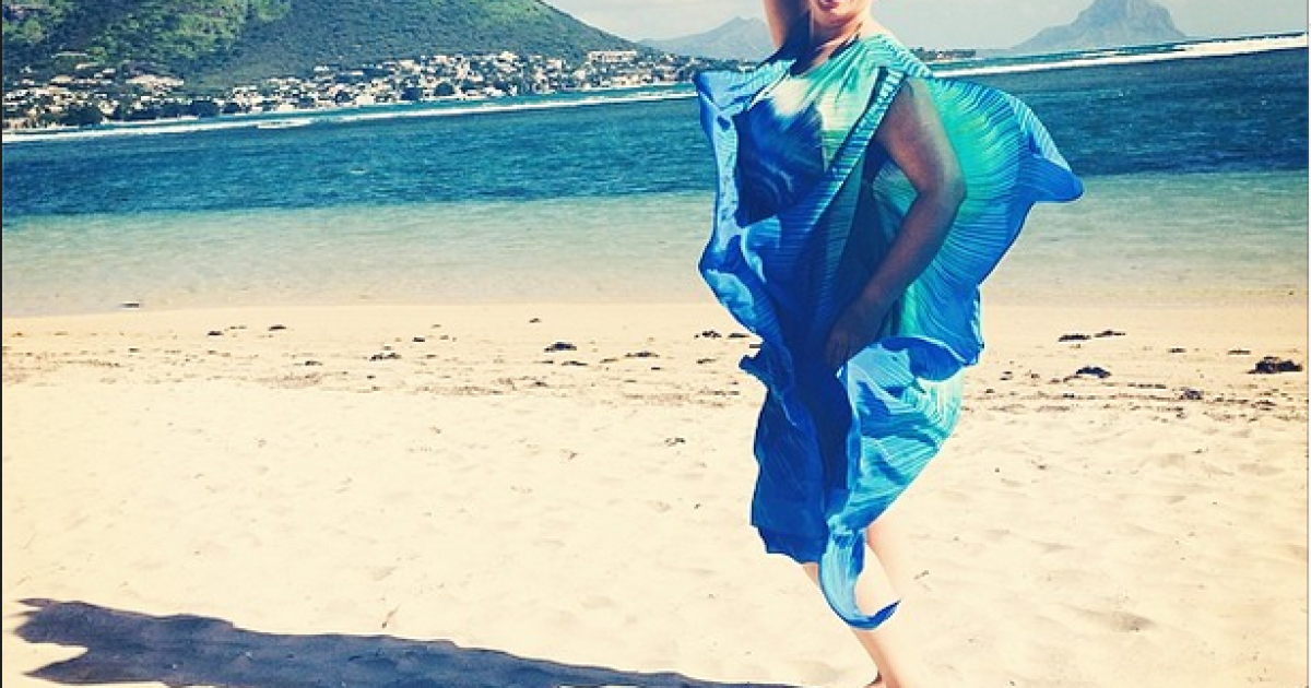 Чехова с мужем поехали на Маврикий