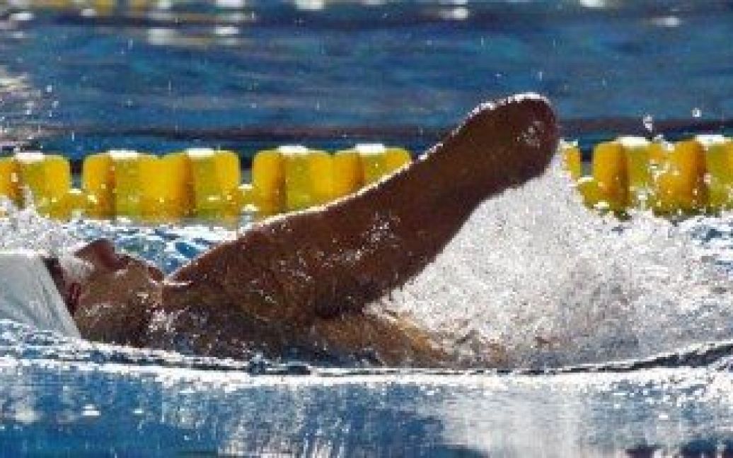 Мексика, Гвадалахара. Бразильський плавець Даніель Діас виступає у запливі на 200 м вільним стилем під час участі у Пара Панамериканських іграх 2011 в Гвадалахарі. / © AFP