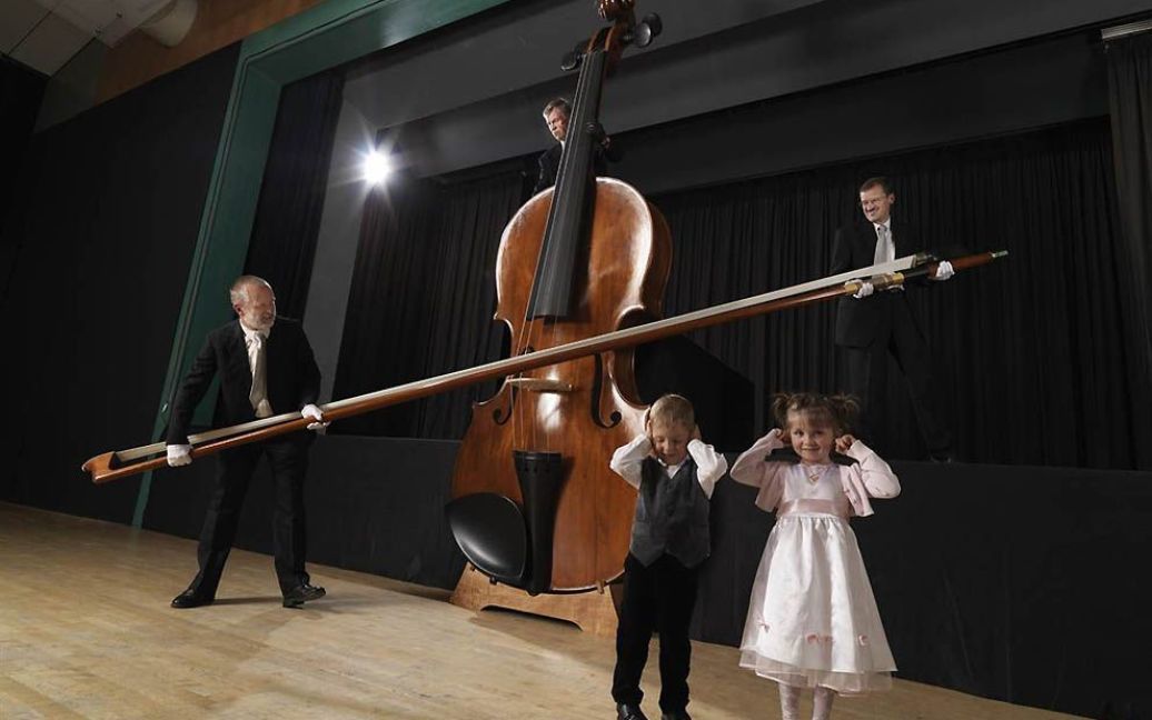 Найбільша скрипка довжиною 4,2 м і шириною 1,23 м / © Guinness World Records