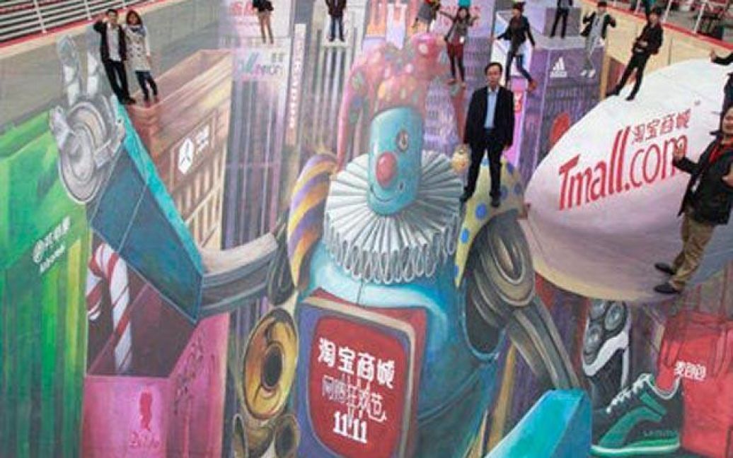 До дня 11.11.11 китайці створили гігантську 3D-картину / © China Daily
