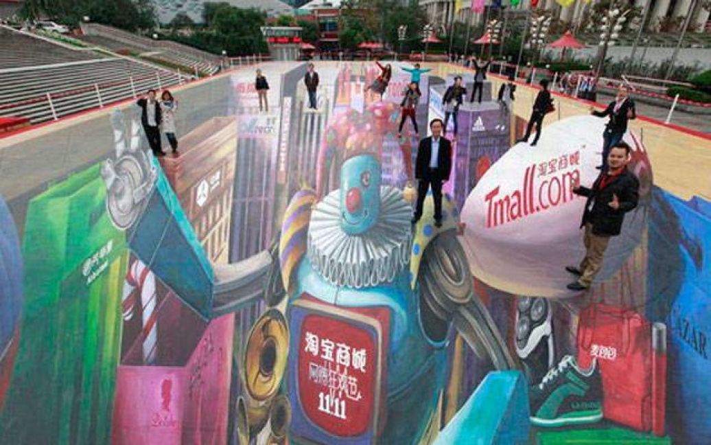 До дня 11.11.11 китайці створили гігантську 3D-картину / © China Daily