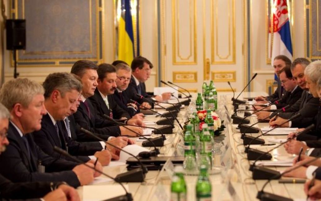 Після зустрічі під головуванням президентів відбулись українсько-сербські переговори в розширеному складі. / © President.gov.ua